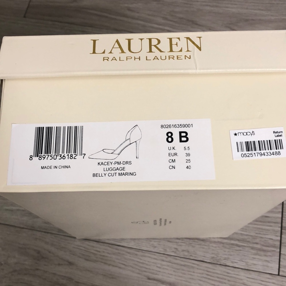 Ralph Lauren Kacey Belly Cut Maring Heels - 8B - Picture 4 of 4